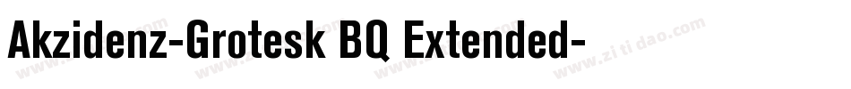 Akzidenz-Grotesk BQ Extended字体转换